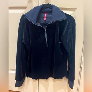Spanx velvet half zip size medium NWT